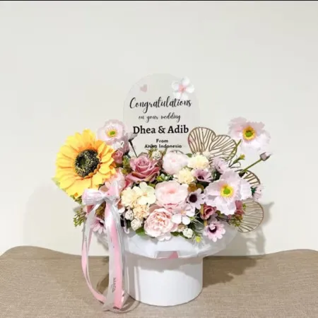 Bloom Box Akrilik Ucapan Wedding Bulukumba